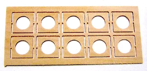 Laibhölzer für Kohlenluken mit D 6 mm, M 1:100 