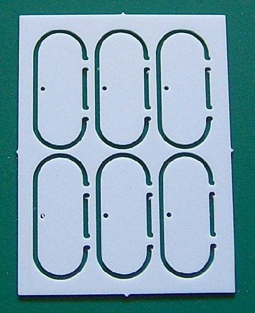 1 Platine Türen 9x3,5 mm ohne Bullauge, M 1:200 