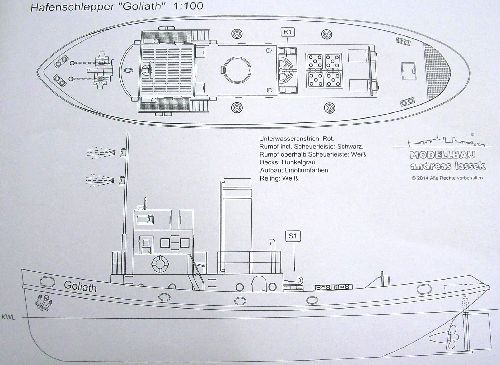 Hafenschlepper „Goliath“, M 1:100 