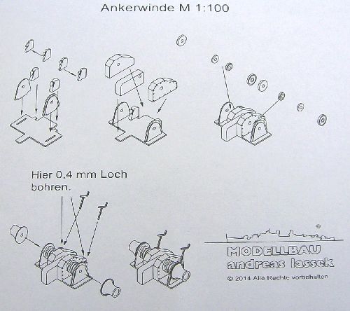 Bausatz Kleine Ankerwinde, M 1:100 