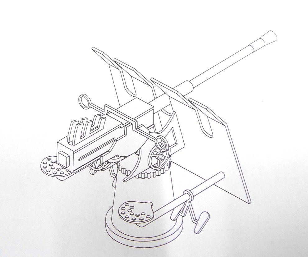 Bausatz 3,7-cm-Einzelflak, M 1:100 