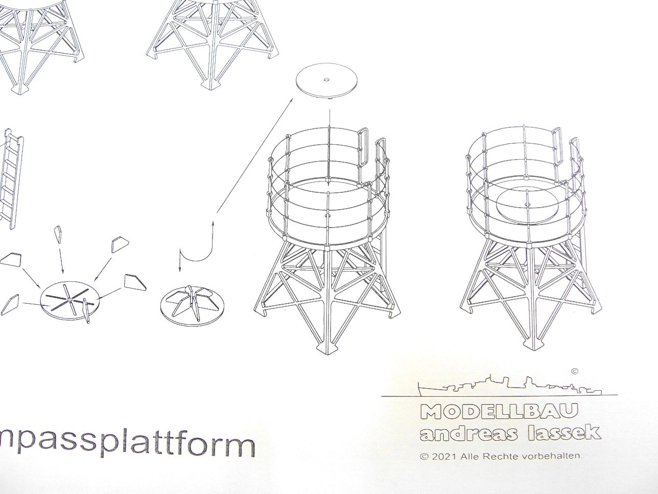 Kompass-Plattform M 1:100 