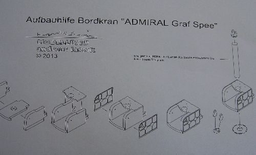 Bausatz Bordkran „Admiral Graf Spee“, M 1:100 