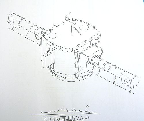 Bausatz E-Messgerät auf Gefechtsturm "Bismarck" M 1:100 